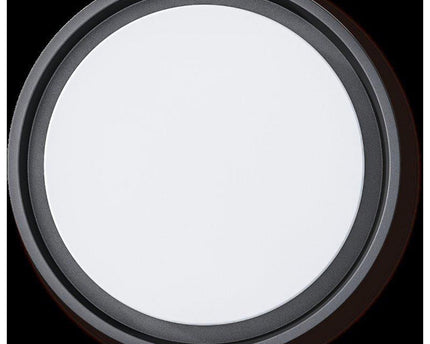LED Outer Wall Lamp "Mio" Ø 27 cm gemaakt van antraciet -gekleurd metaal en plastic, IP54 voor ingang, balkon, terras