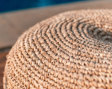Poef | Zitzak TELU van Raffia (2 maten)