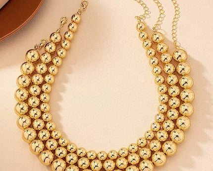 Minimalistische dikke look kralen ketting