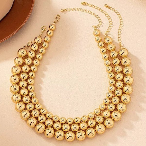 Minimalistische dikke look kralen ketting