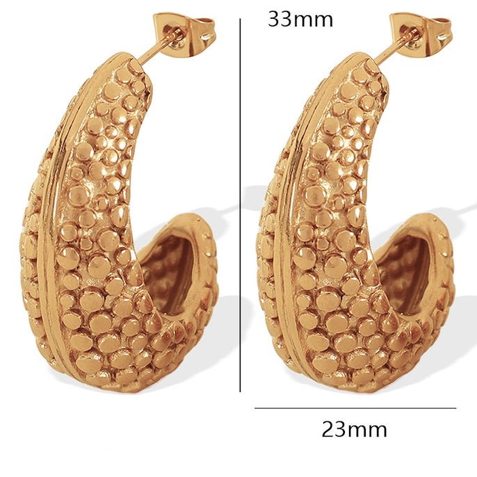 Vet punt textuur oorbellen