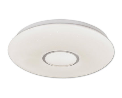 LED -plafondlicht "" Picton "Ø 31 cm gemaakt van metaal en plastic, warm wit licht met kristaleffect, met stevig ingebouwde LED's verlichting voor woonkamers of kantoor