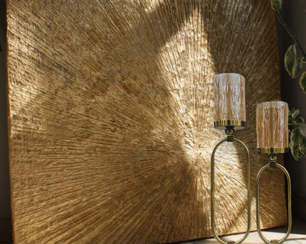 KANDELAAR | GLAS | GOUD ZH02 Grote maat: 12*50*8.5