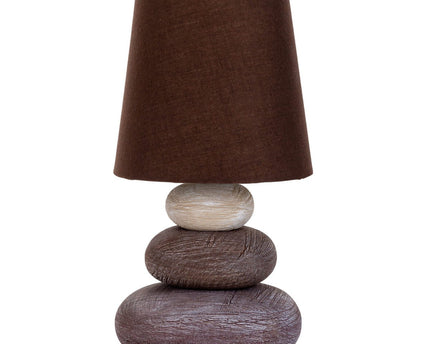 Keramische tafellamp "Stoney", keramische tafellamp in bruin, met E14 -aansluiting, tafellamp voor eetkamer, woonkamer, gang of kantoor, of als een bedlamp, 31 cm hoog