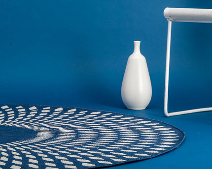 ILLUSION rond vloerkleed voor binnen en buiten