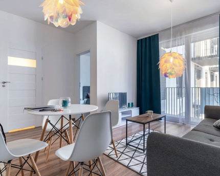 Plafondlamp "fora" gemaakt van metaal en iriserend plastic, E27 -aansluiting, verlichting voor woonkamer, eetkamer en kantoor, Ø40 cm