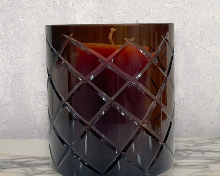 Hurricane Kristallen Lamp Windlicht Middelbruin (cc2101-140kristal-choc-middelgroot)