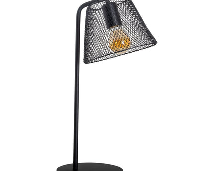 Tafellamp "Korie", metalen tafellamp in het zwart, met E27 -aansluiting, 50 cm hoog, voor woonkamer en kantoor.