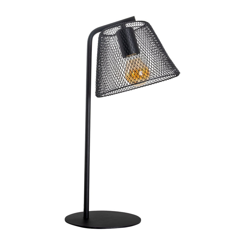 Tafellamp "Korie", metalen tafellamp in het zwart, met E27 -aansluiting, 50 cm hoog, voor woonkamer en kantoor.