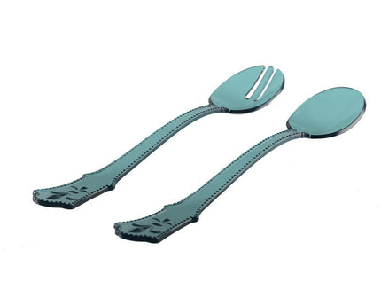 Acryl turquoise salade bestek