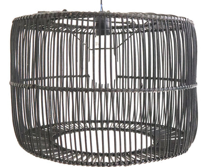 Lampenkap Zwart Rotan Plafondlamp Hanger Handgemaakt van natuurlijke vezels LIKU (2 maten)