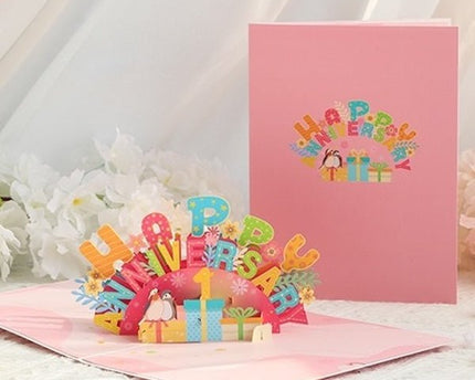 3D -kaart - Happy Anniversary Card