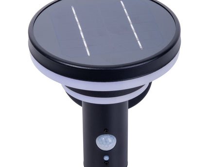 LED Solar Buitenwandlamp "Nora", voor buiten, wandlamp - metaal en plastic in het zwart, met geïntegreerde LED