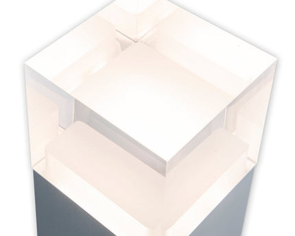 LED Outer Socket Light "Leah" gemaakt van metaal en plastic in stalen blanke, geïntegreerde LED, padlichten