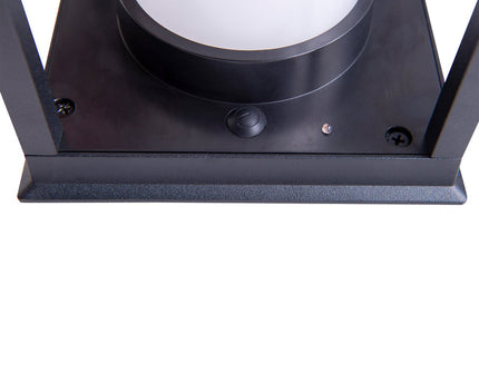 LED -camping/plintlamp H: 28 cm, voor buiten, plintlamp - metaal en plastic in het zwart, met geïntegreerde LED