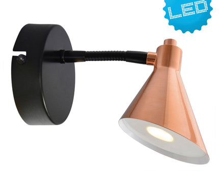 LED wandlamp "Koper"