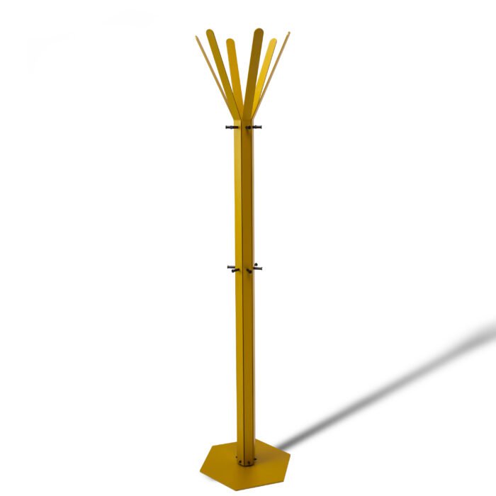 Gorillz Molto - Industrieel - Staande Kapstok - 14 Kapstokhaken - Geel