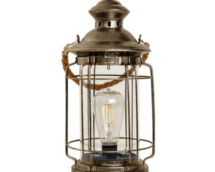 LED decoratief zonnelampje "Bruno" gemaakt van metaal, glas en plastic, koper, met een stevig ingebouwde LED, voor buiten