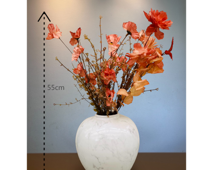 Zijden Bloemen met American porcelain ginger jar by mid-20th century Big H*28W*25