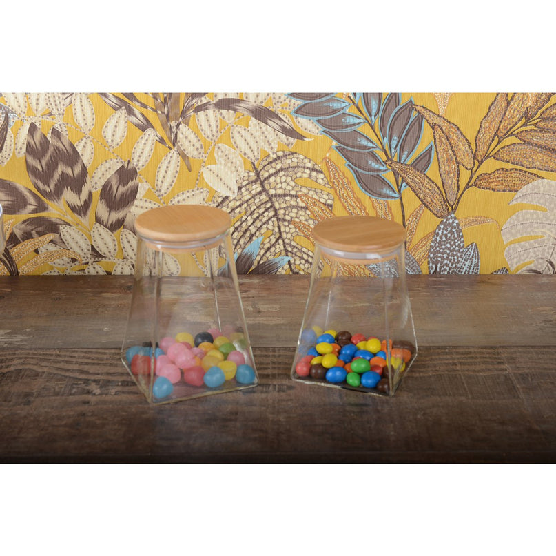 POT DRIEHOEK AVEC COUVERCLE EN BOIS 740ML
