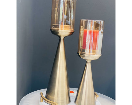 KANDELAAR | GLAS | GOUD-M-hoog-45cm
