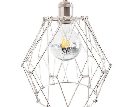 Metalen hanglamp "Fyn" d:40cm zilverkleurig