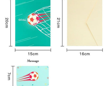 3D -kaart voor hem voor papa - voetbalontwerpkaart