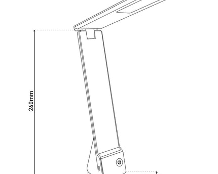 LED Draadloos tafellicht "ULF" grijs, gemaakt van metaal en plastic in grijs en wit, met stevig ingebouwde LED's, 26 cm hoog, lichte kleur verstelbaar in 3 stappen