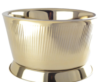 Gouden dranken emmer met geribbeld patroon