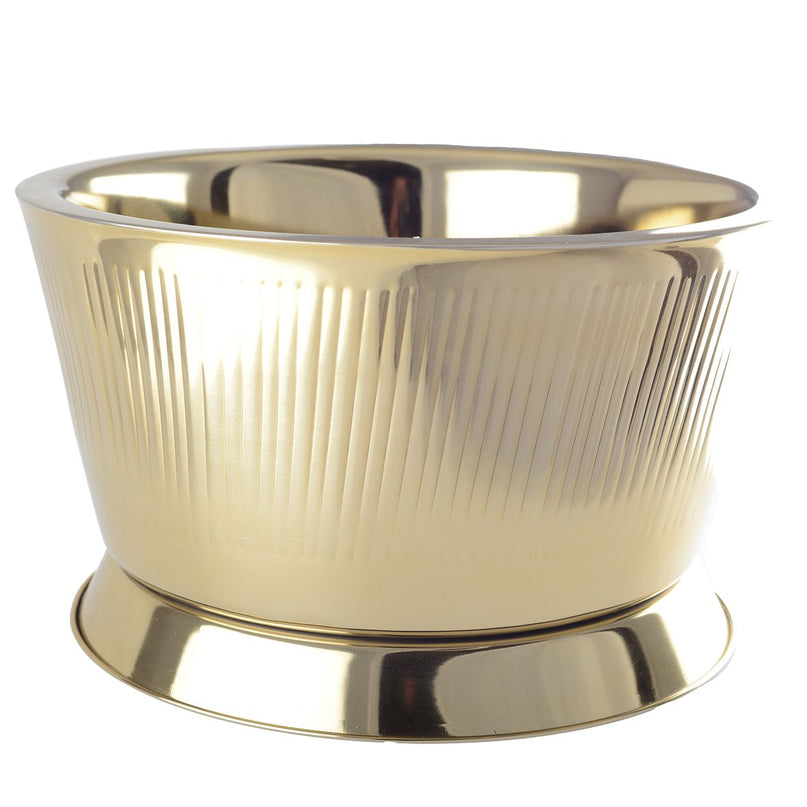 Gouden dranken emmer met geribbeld patroon