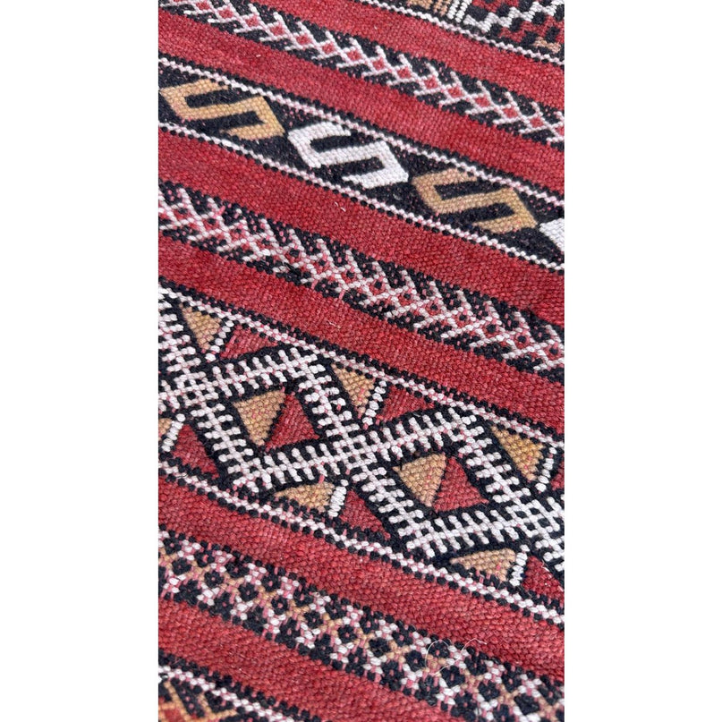 Zuiver wollen Marokkaans Kelim Berber tapijt 88 x 167 cm