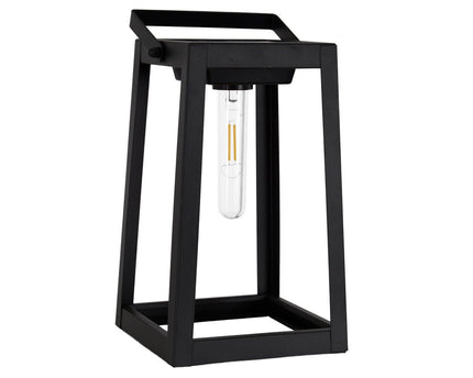LED -decoratieve lamp, voor buiten, decoratie metaal en plastic in het zwart, met geïntegreerde LED