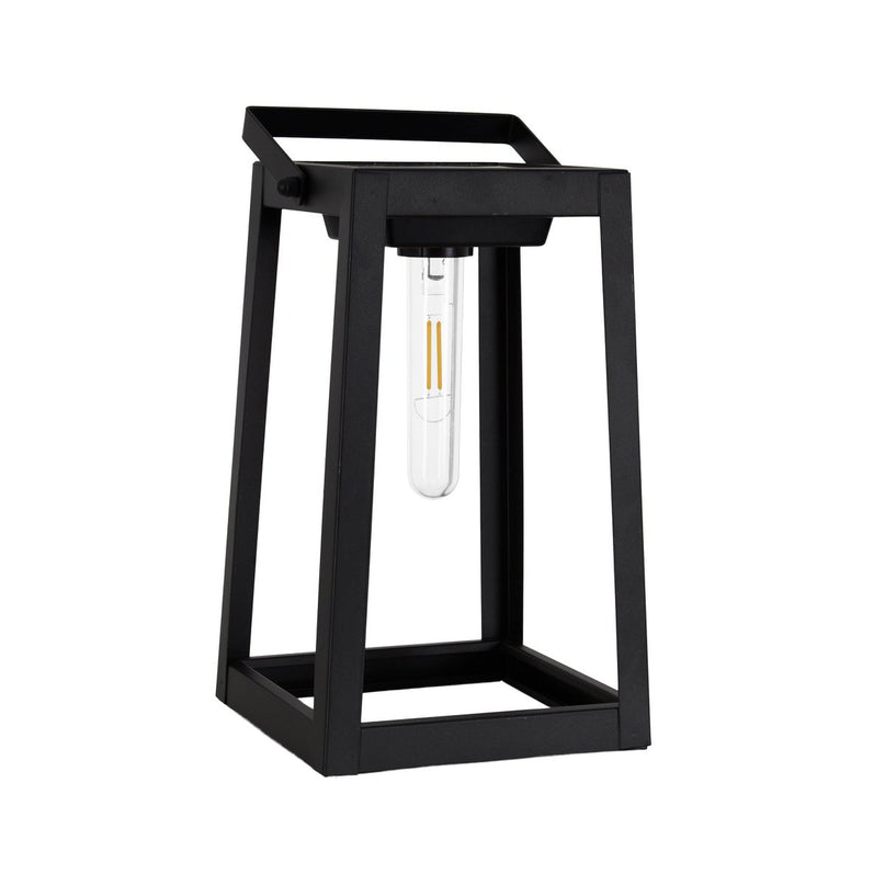 LED -decoratieve lamp, voor buiten, decoratie metaal en plastic in het zwart, met geïntegreerde LED