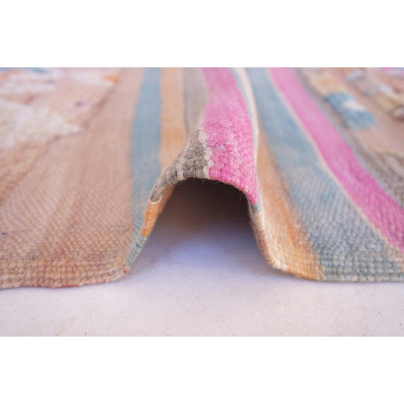 Zuiver wollen Marokkaans Kelim Berber tapijt 155 x 363 cm
