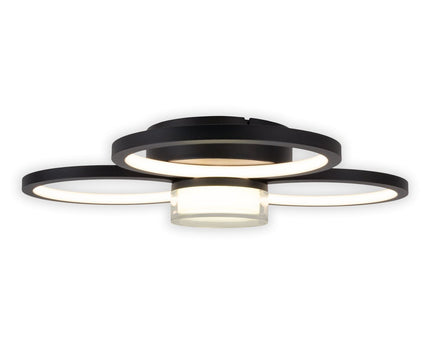 LED -plafondlicht "CIMO" gemaakt van zwart metaal en plastic, Ø Ca.