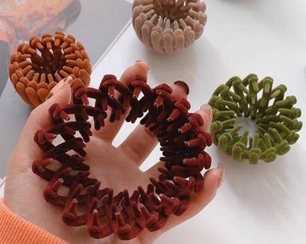 Geometrische vogelnest elastische haarbellen