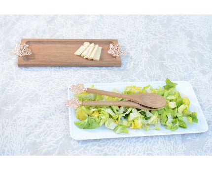 Rechthoekig wit melamine -lade -touw 43,5x21x2.5cm