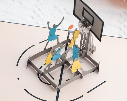 3D -kaart voor hem voor papa - basketbalontwerpkaart