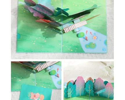 3D Card-vier seizoenen verjaardagskaart