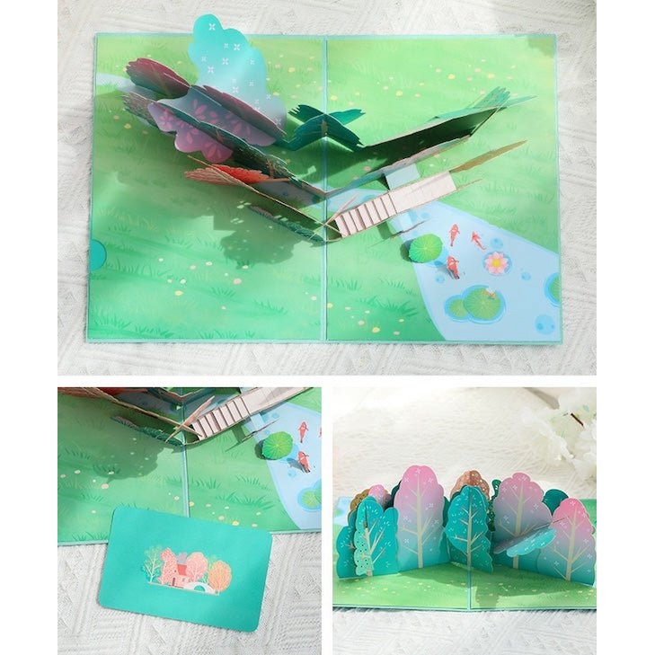 3D Card-vier seizoenen verjaardagskaart