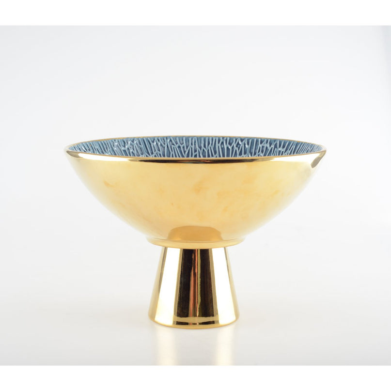 Gouden en blauw fruit gesneden