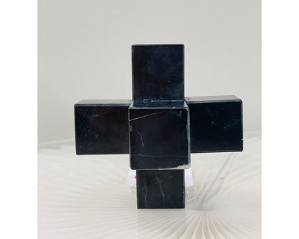 Licht luxe modern eenvoudig marmeren kruis zwart Groot 15cm*15cm*15cm