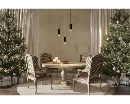 3 hanglamp "Fridu" gemaakt van metaal in Matt Black, met Gu10 -basis, 48 cm lang