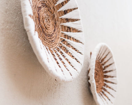 Wanddecoratie | Wandmand | Decoratieve schaal MADALA gemaakt van bananenvezel (2 maten)