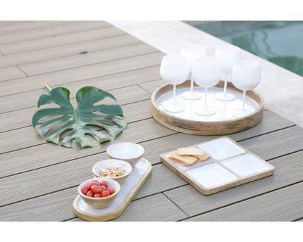 Witte houten lade mango 40x40x4cm