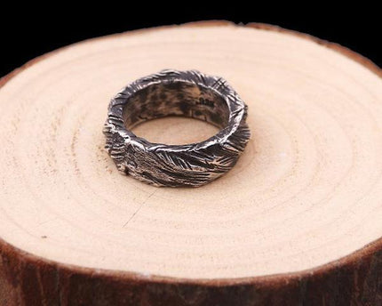Vintage geïnspireerde rockring - massief zilver