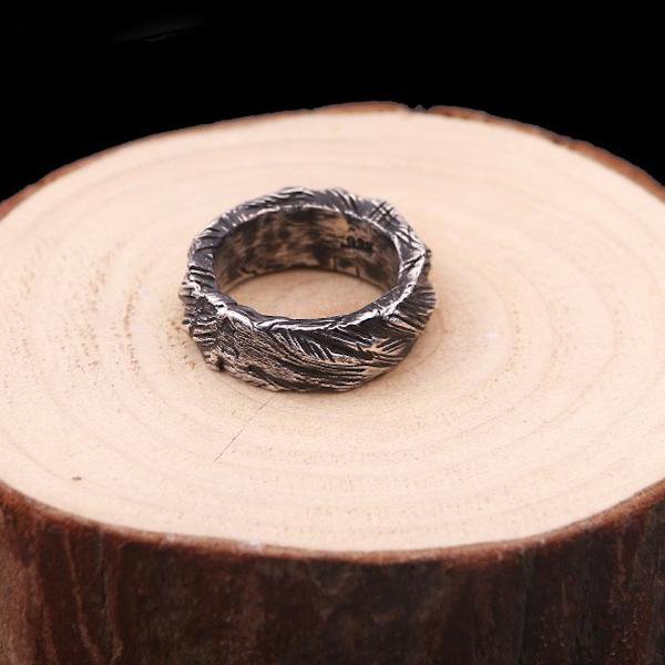 Vintage geïnspireerde rockring - massief zilver