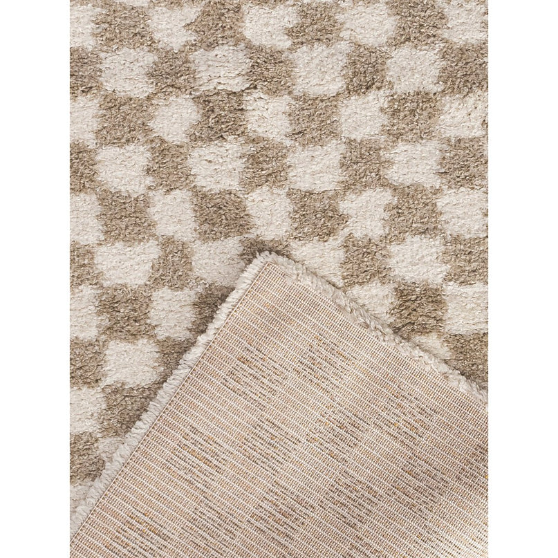 CHECKERS Zacht en comfortabel hoogpolig vloerkleed