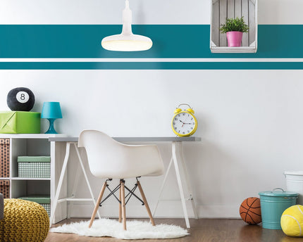 Hangende lamp "UFO" LED witte hangende lamp gemaakt van plastic met E27 -aansluiting inclusief lampen