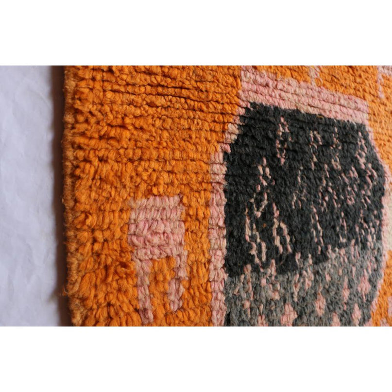 Zuiver wollen Marokkaans Berber halkleed 77 x 375 cm